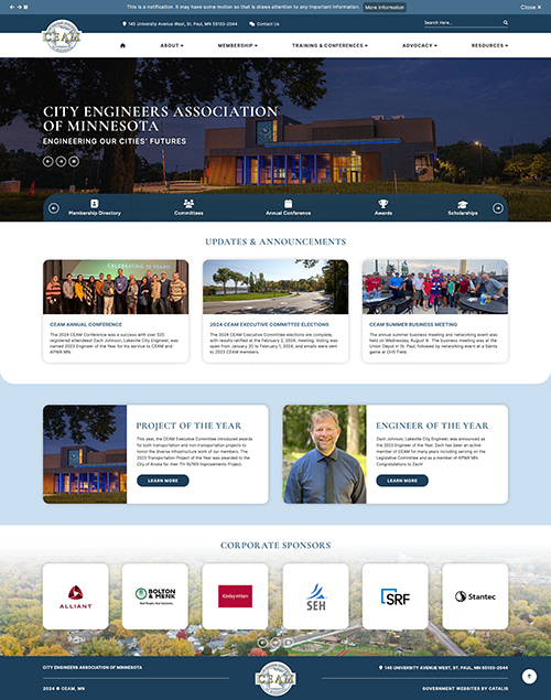 CEAM - Home Page mock