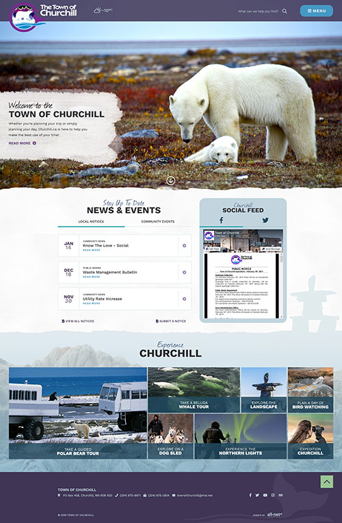 Churchill - Home Page mock
