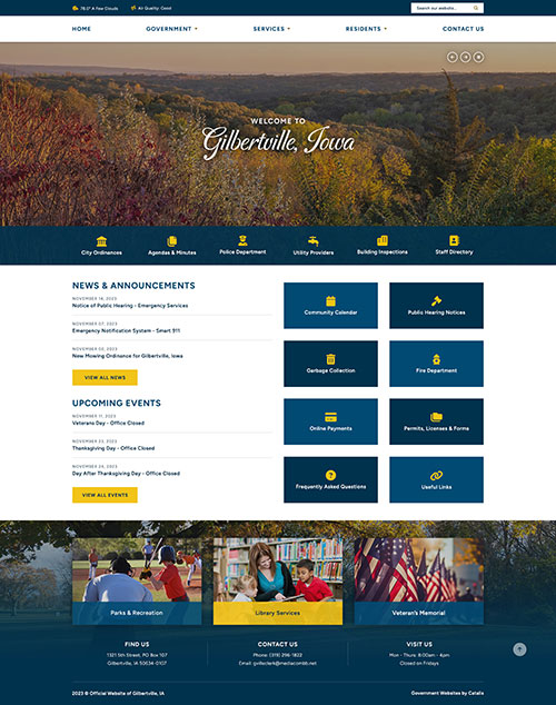 Lancaster - Home Page mock