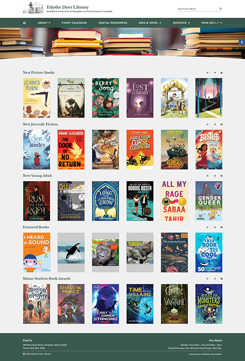 Hampden Library - Inner Page mock