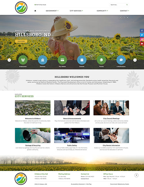 Hillsboro - Home Page mock