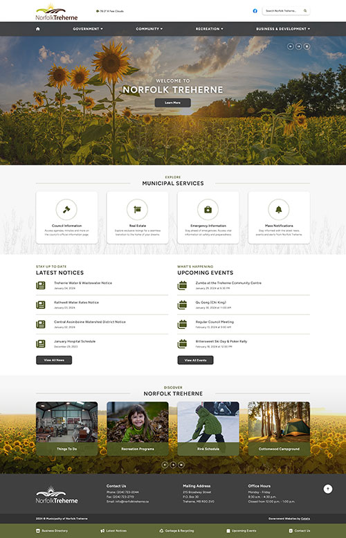 Norfolk Treherne - Home Page mock