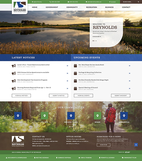 Reynolds - Home Page mock