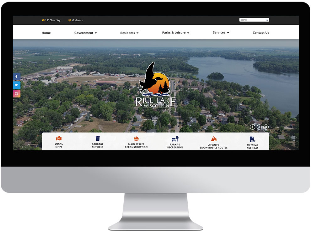 View port for Rice Lake