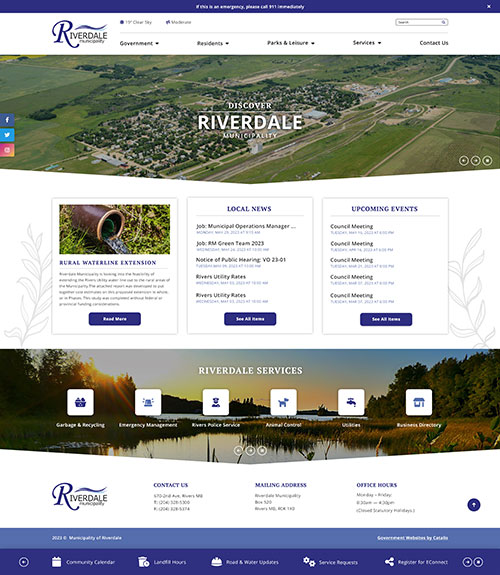 Riverdale - Home Page mock
