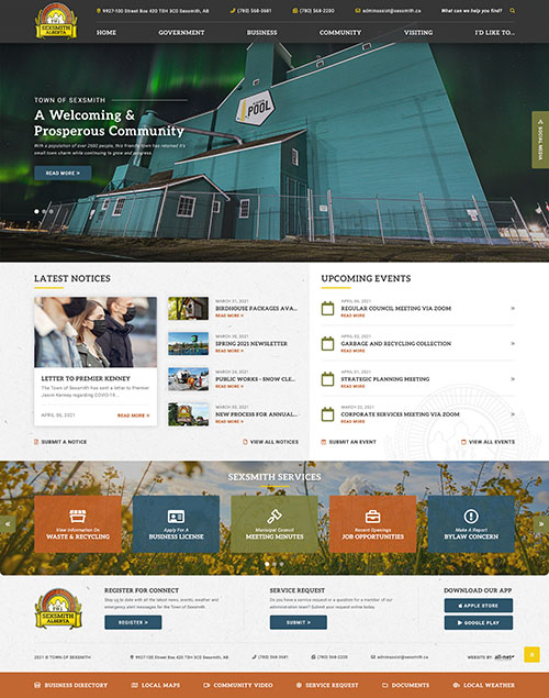 Sexsmith - Home Page mock