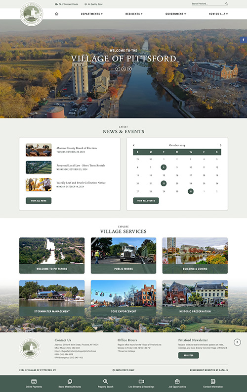 Pittsford - Home Page mock