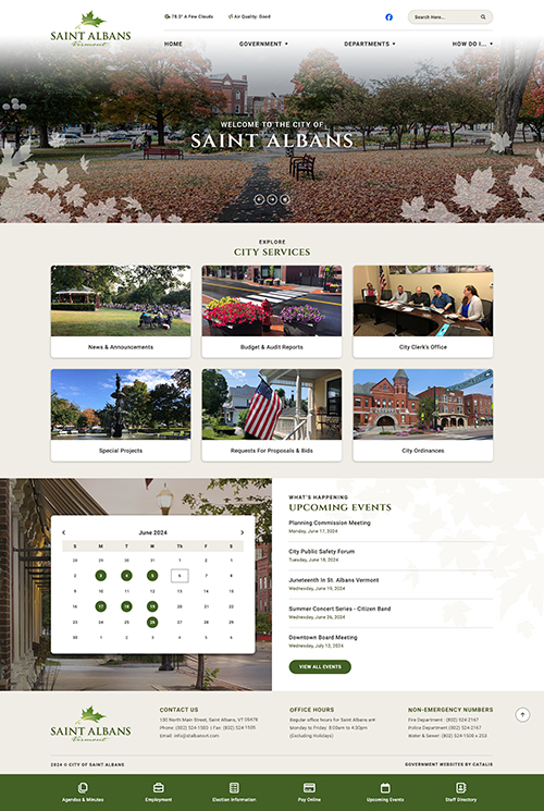Saint Albans - Home Page mock