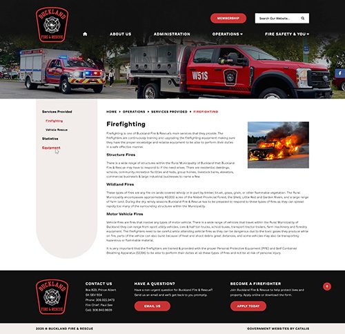 Buckland Fire & Rescue, Saskatchewan